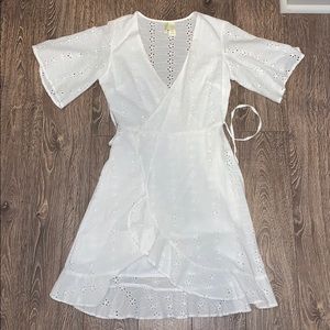 Linen wrap dress
